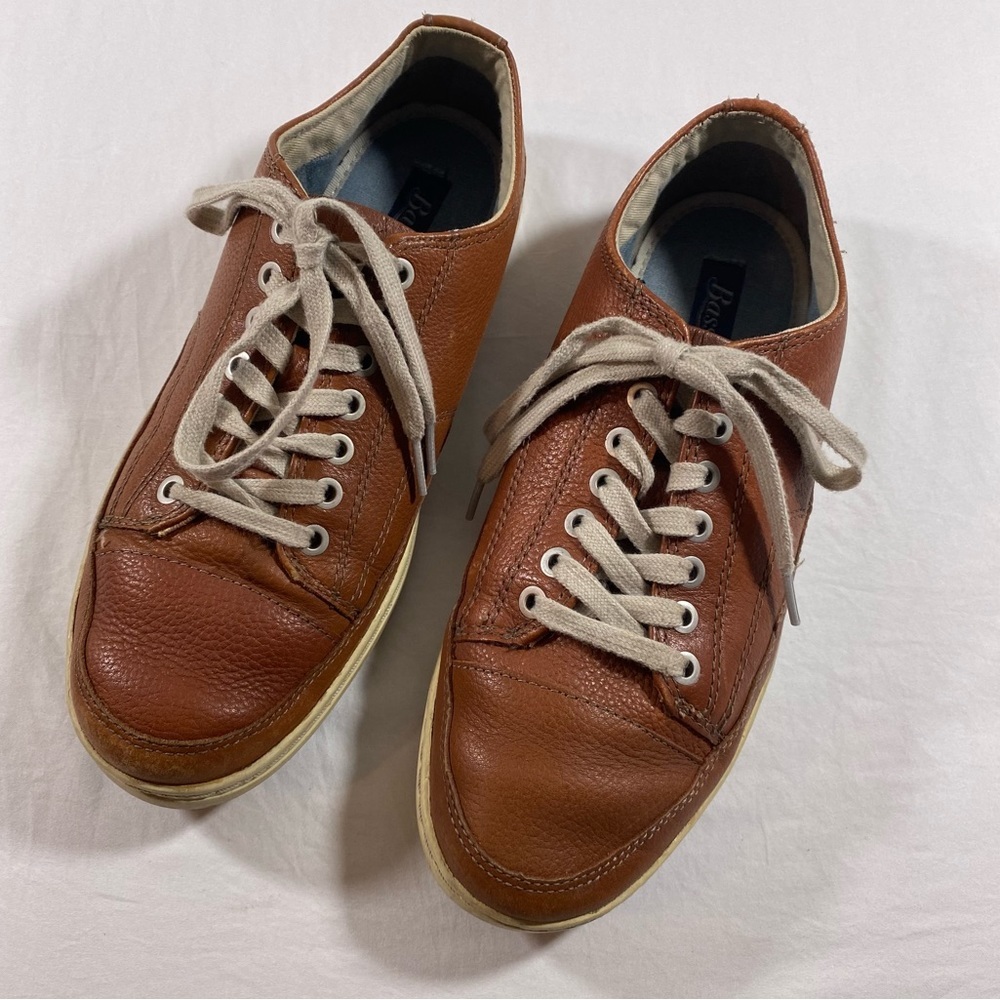 Bass Carson Leather Lace Up Shoes Brown Casual Men 9.5